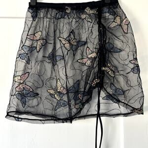 Sheer Butterfly rave festival mini skirt